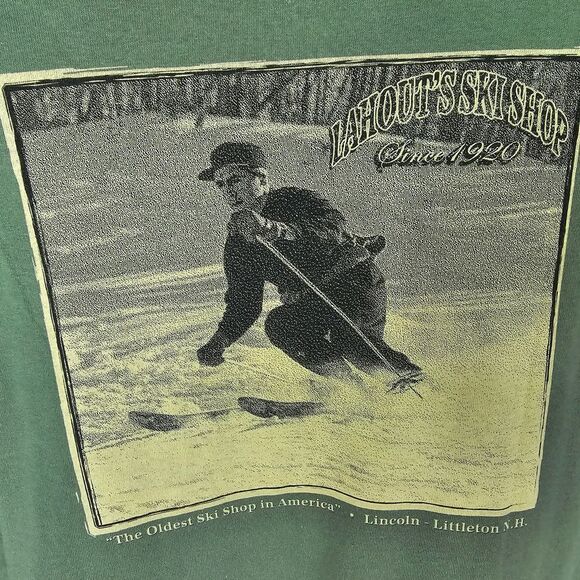 Casual Green Short Sleeve Tees with Lahout"s Ski Shop 216 - Picture 2 of 5